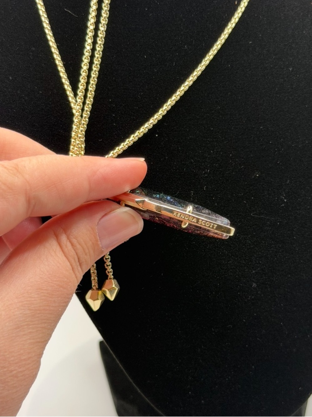 Kendra Scott Beatrice in Navy Crackle Illusion - Picture 10 of 11